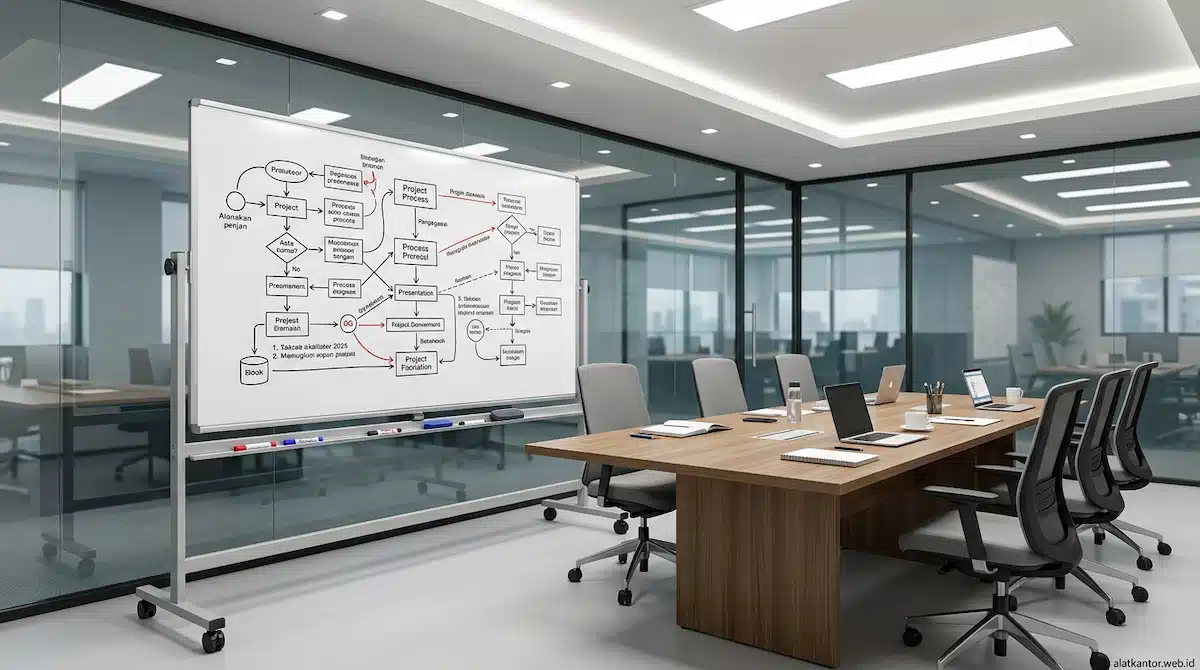 Papan Tulis Whiteboard Kantor Magnetik